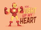 Ironman kaart you light up my heart